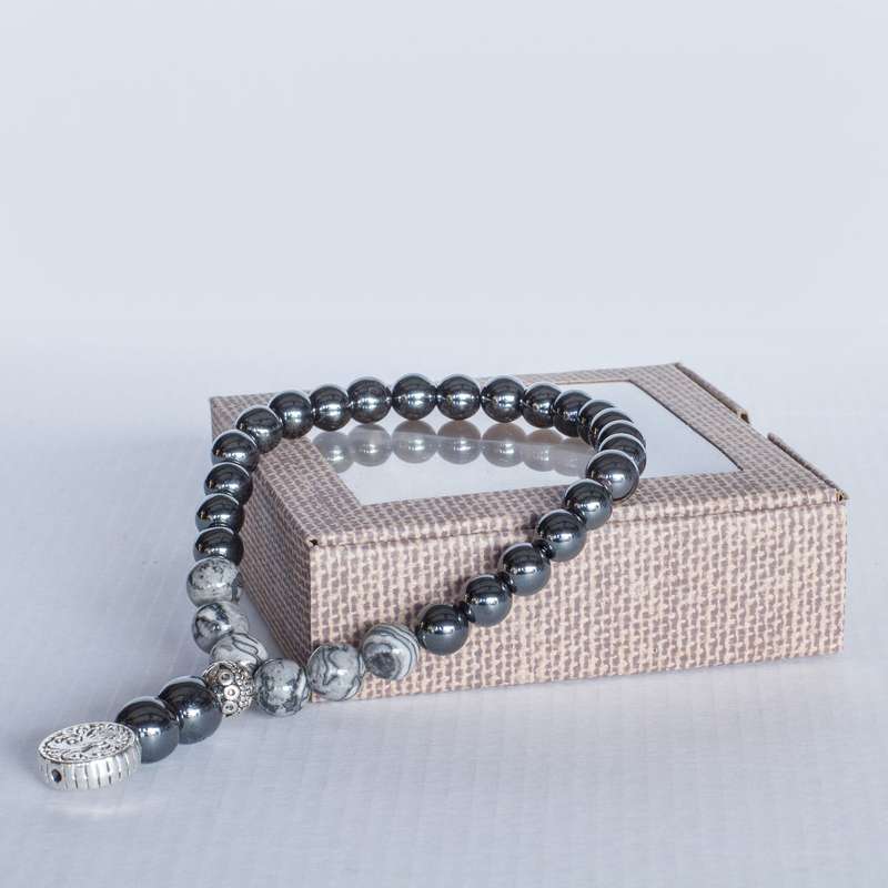 Picasso Worry Beads (Picasso Jasper & Hematite)