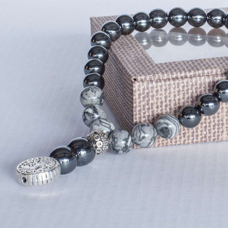Picasso Worry Beads (Picasso Jasper & Hematite)