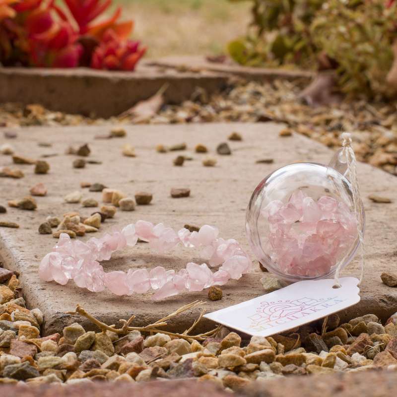 Rose Quartz Chip Bracelet