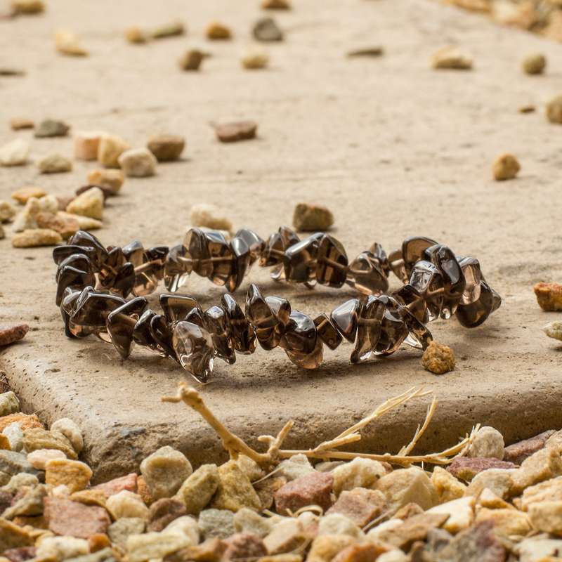 Smokey Quartz Chip Bracelet