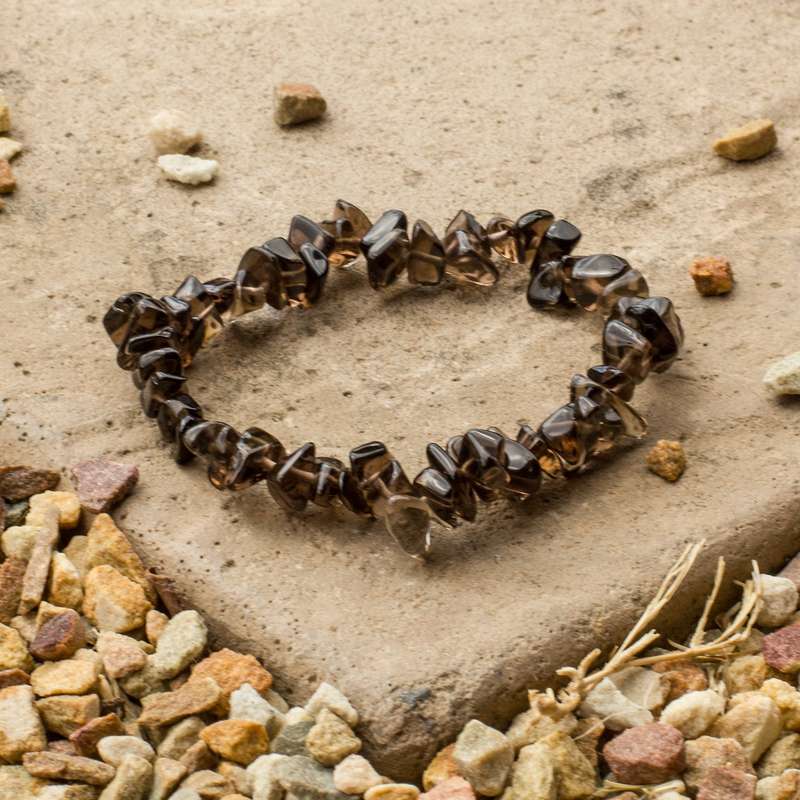 Smokey Quartz Chip Bracelet
