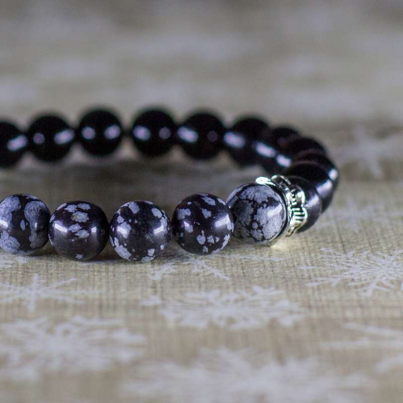 The Healing Bracelet (Snowflake Obsidian)