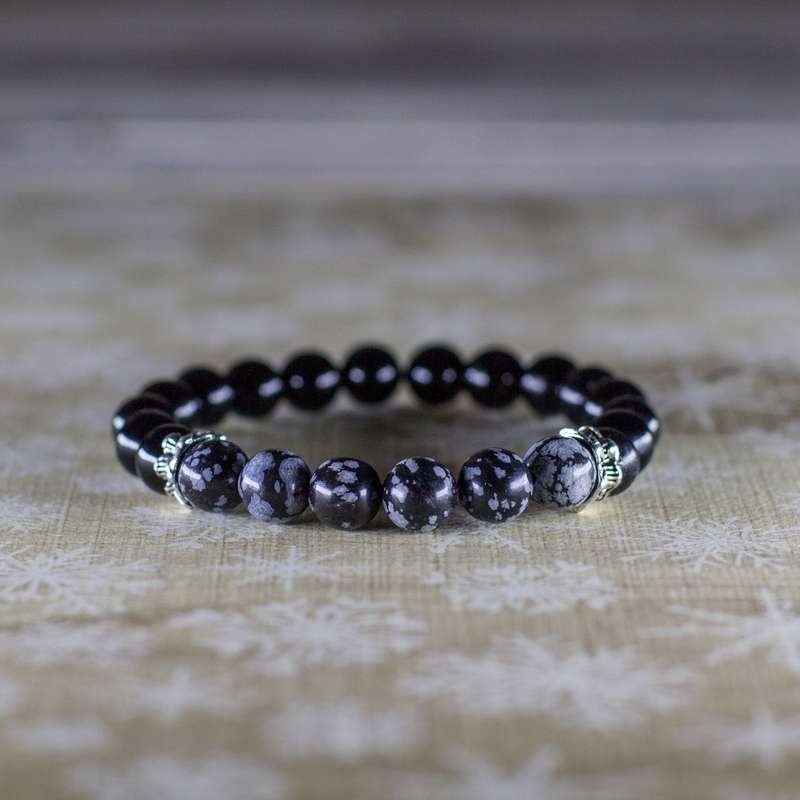 The Healing Bracelet (Snowflake Obsidian)