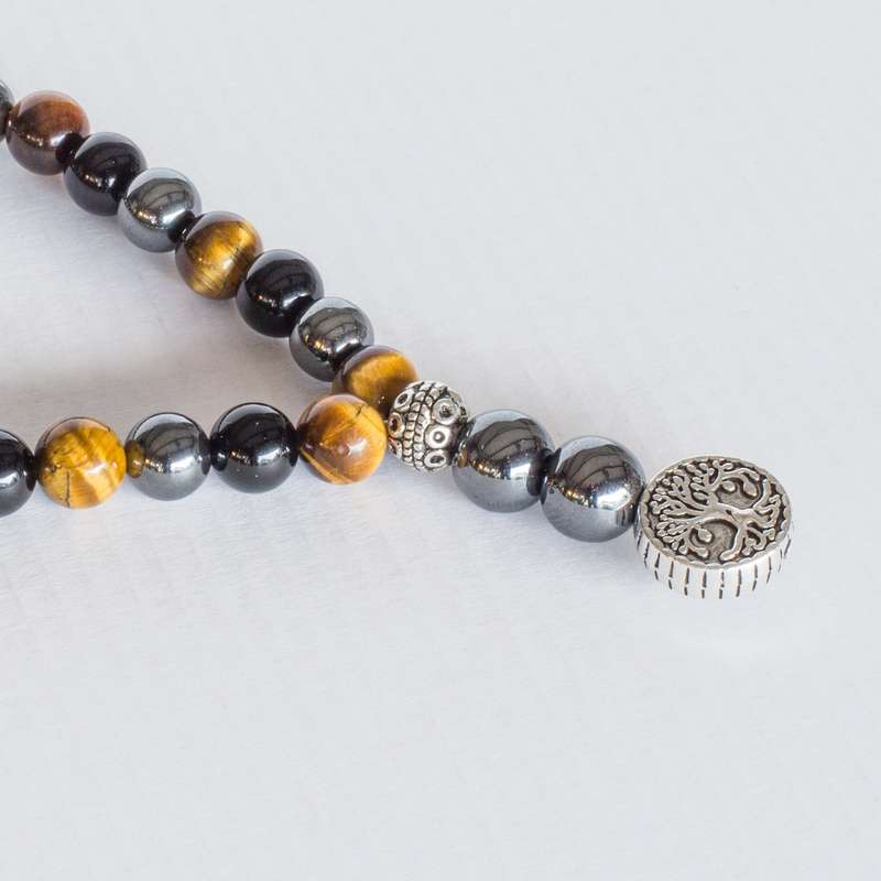 Triple Protection Worry Beads (Tigers eye, Hematite & Obsidian)