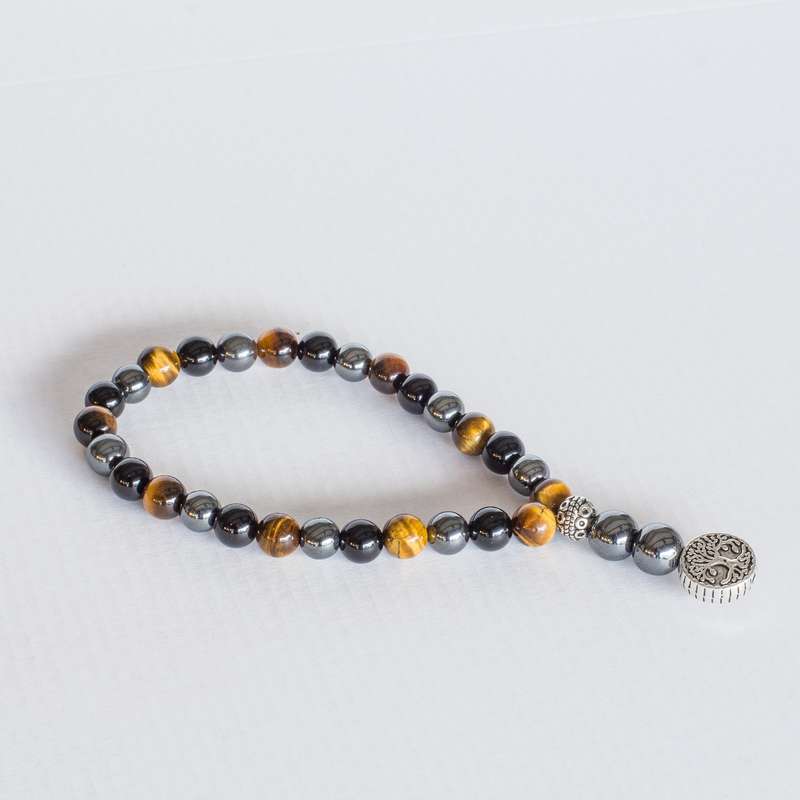 Triple Protection Worry Beads (Tigers eye, Hematite & Obsidian)