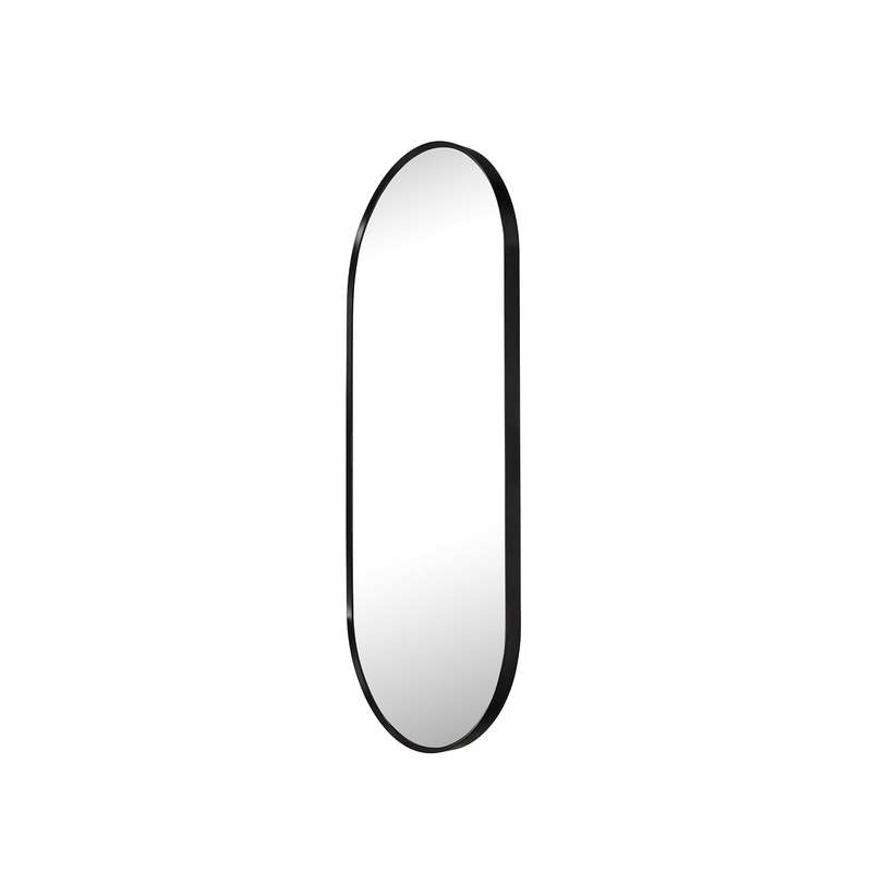 Slanted Pill Framed Aluminum Mirror