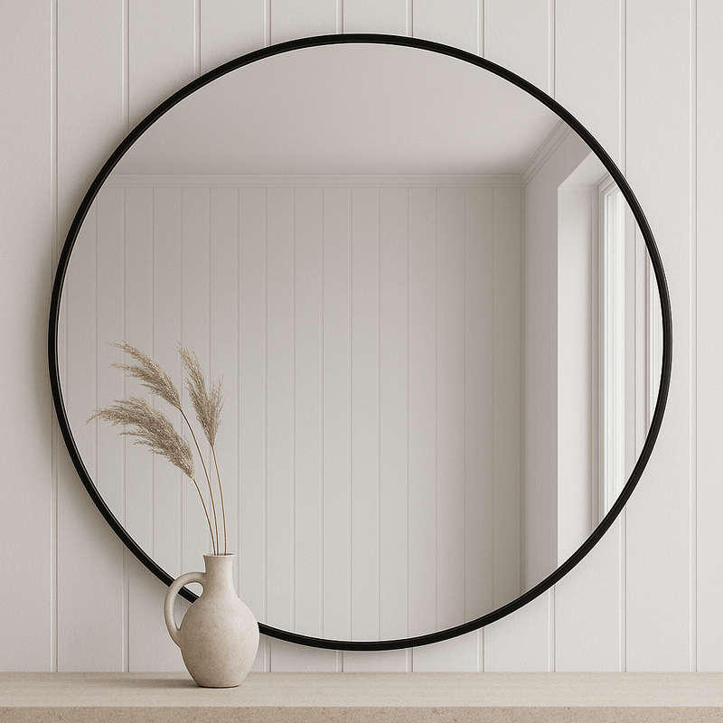 Round Aluminium Frame Mirror  1200mm