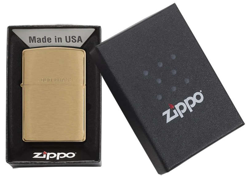 Zippo Classic Brushed Solid Brass