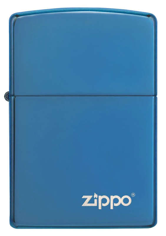 Classic High Polish Blue Zippo Logo