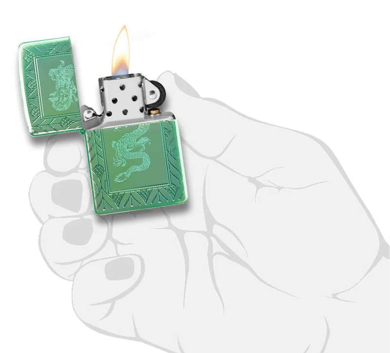 Armor High Polish Green Elegant Dragon