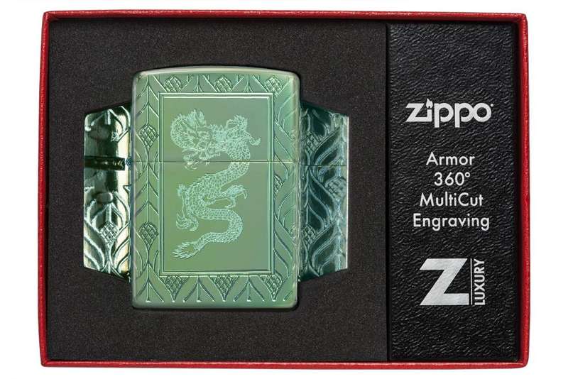 Armor High Polish Green Elegant Dragon