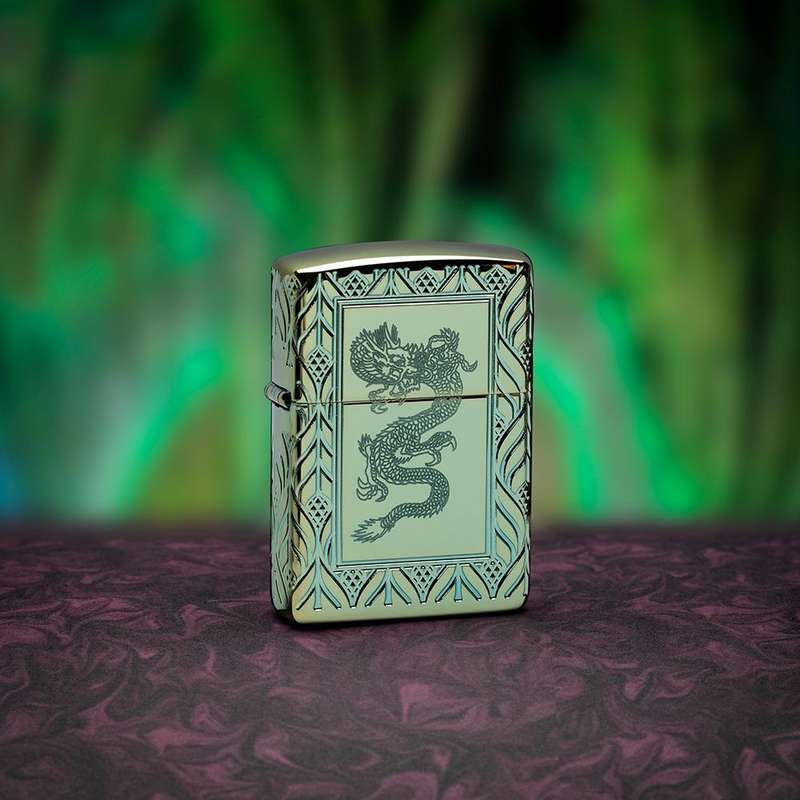 Armor High Polish Green Elegant Dragon