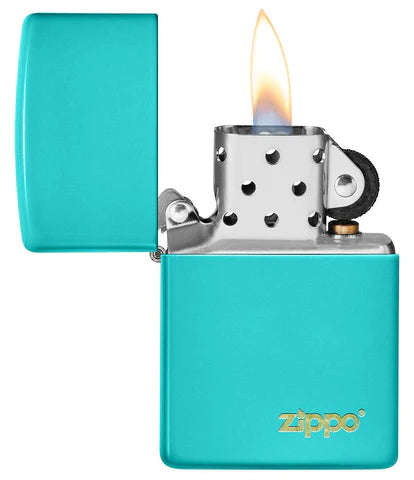Classic Flat Turquoise Zippo Logo