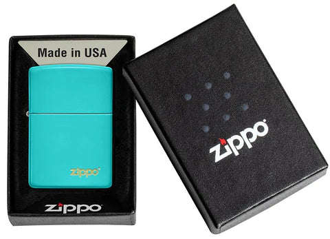 Classic Flat Turquoise Zippo Logo