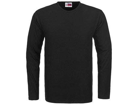 Mens Long Sleeve Portland T-Shirt - Black / 4XL
