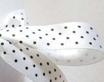 White and Black Polka Dot Ribbon