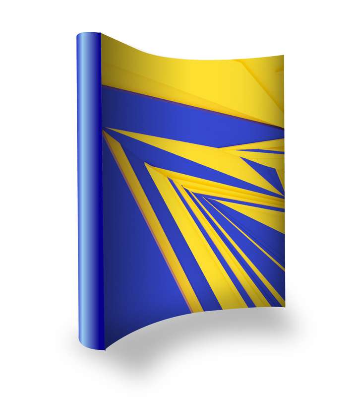 Curved Bannerwall with Wings 2.15 x 2.25m, Print Only