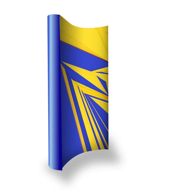 Curved Bannerwall with Wings 1.45 x 2.25m, Print Only