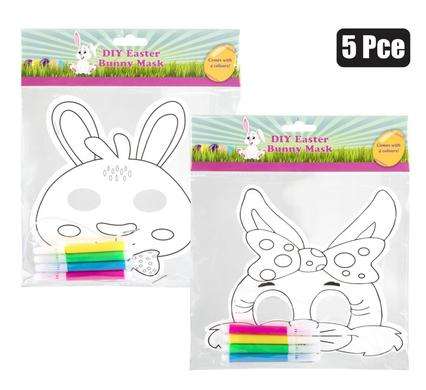 Easter Bunny DIY Colour 5 Piece Mask