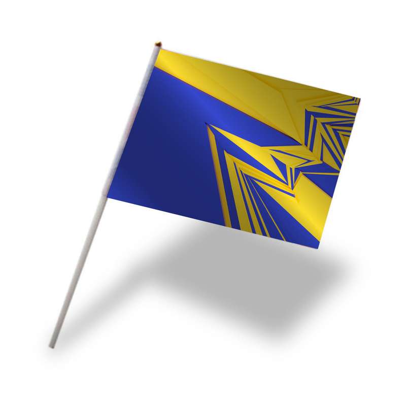 Waving flag 600mm x 400mm, Single Sided, (MOQ 25)
