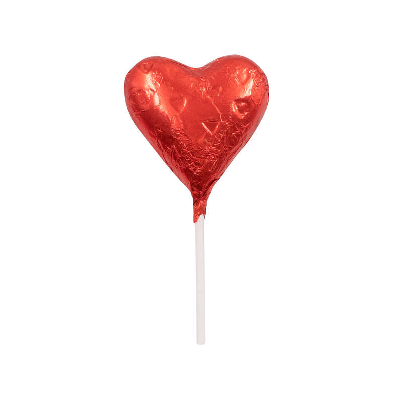 30g Foiled Chocolate Heart Lolly