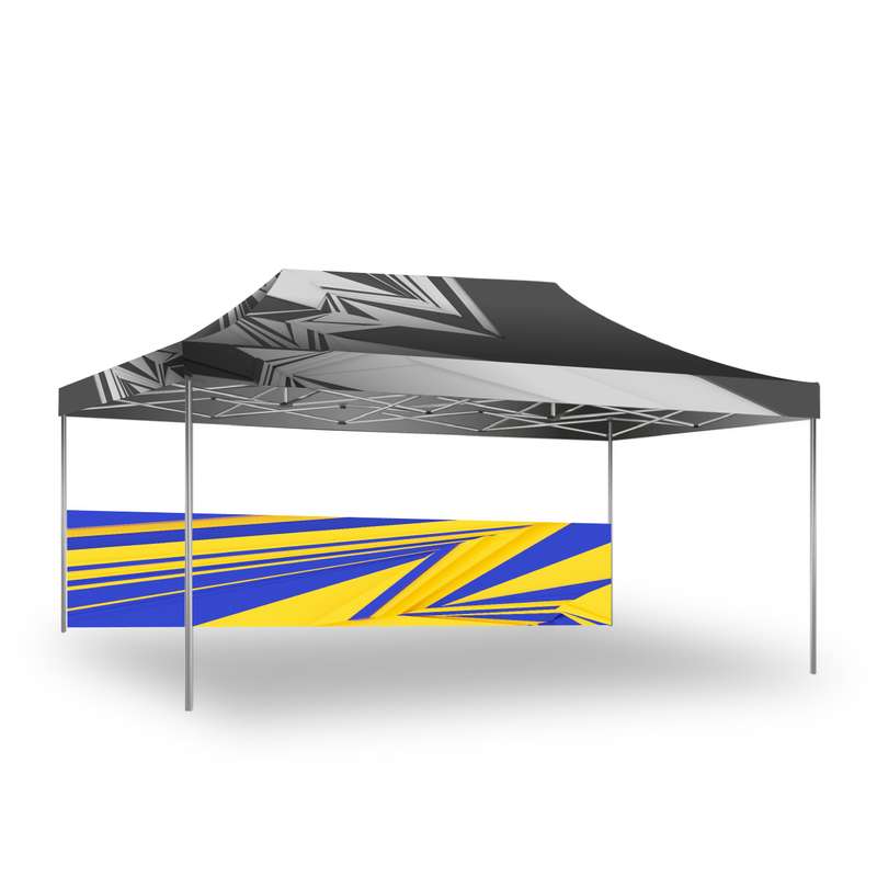 Gazebo 6m Unit, Half Wall, Dye Sub
