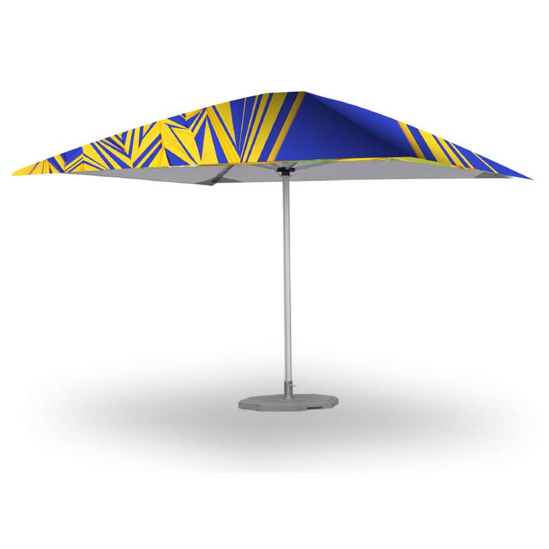Umbrella 3m x 3m, UV Print, Square 4-Panel, Complete