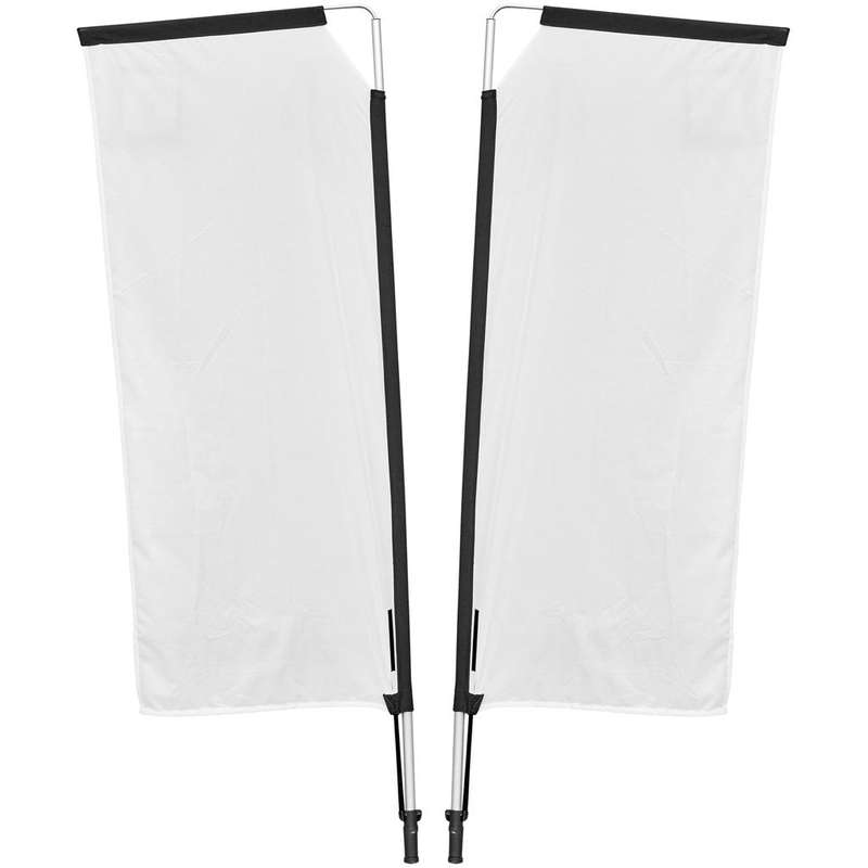 Legend 2M Sublimated Telescopic Double-Sided Flying Banner - 1 complete unit