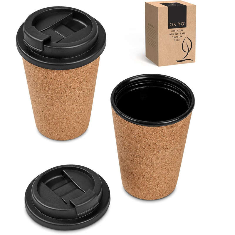 Okiyo Joki Cork & Wheat Straw Double-Wall Tumbler  350ml