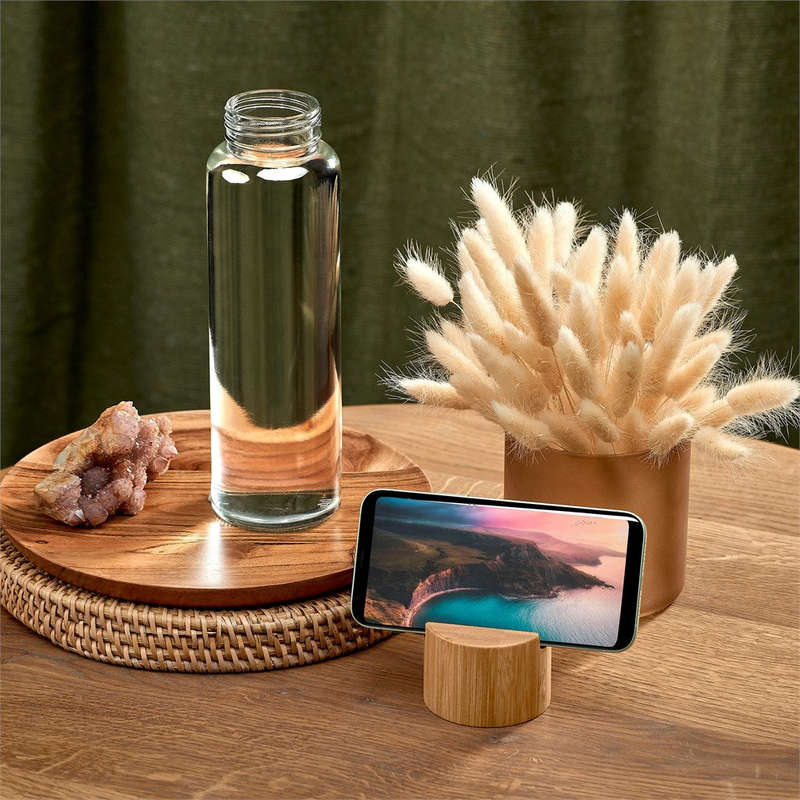 Okiyo Kenko Phone Stand Glass Water Bottle  700ml