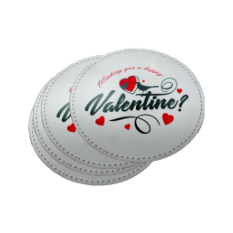 Giselle PU Coaster Round White
