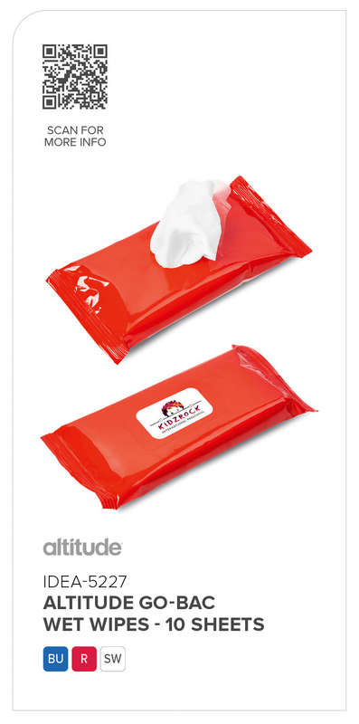 Altitude Go-Bac Wet Wipes - 10 sheets