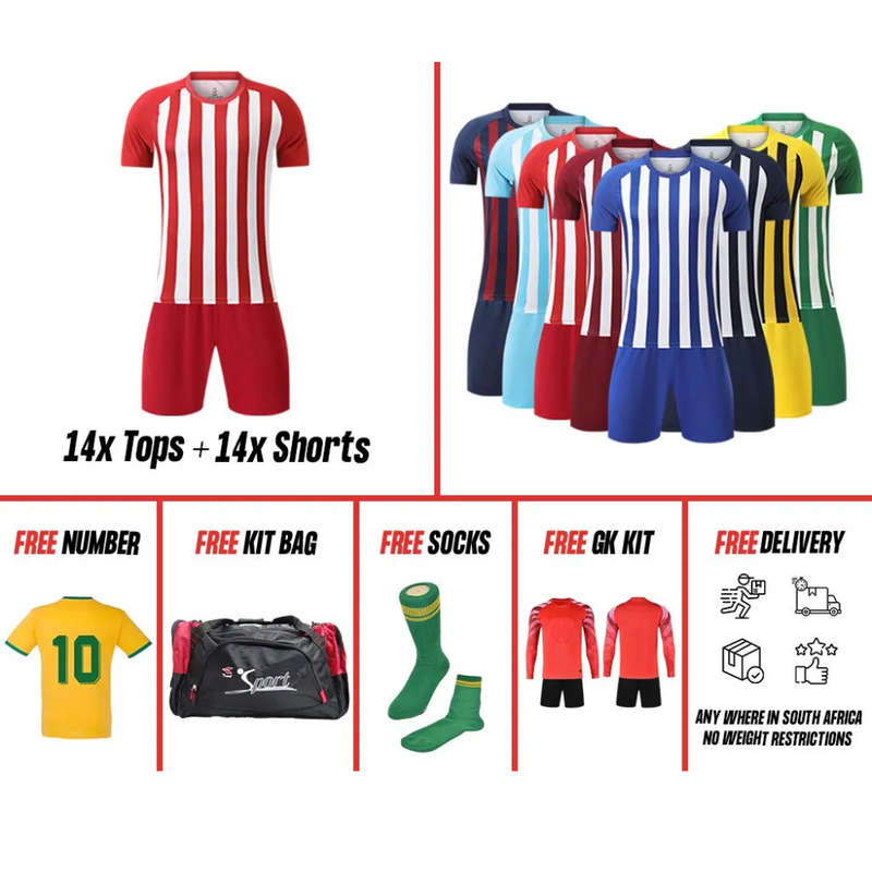 Striped Soccer Kit Basic Combo