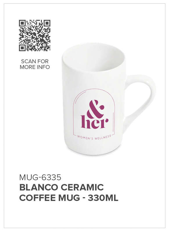 Blanco Ceramic Coffee Mug - 330ml - White
