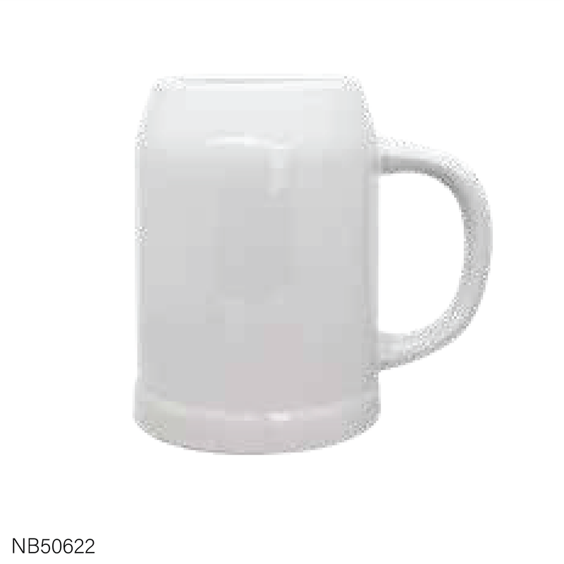 White German Ceramic Beer Mug  690ML (TO RIM)