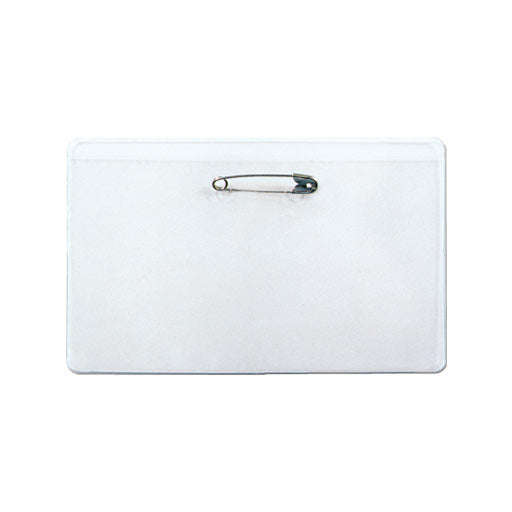 Clear Semi-Rigid PVC card holders with pin only - 90 x 55mm