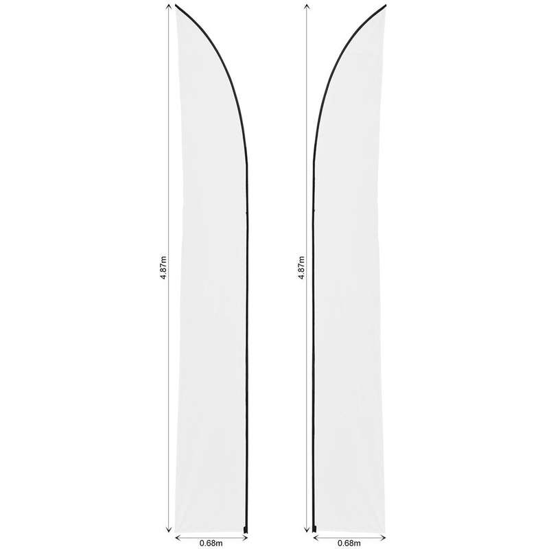Legend 4m Sublimated Arcfin Double-Sided Flying Banner Skin (Excludes Hardware)