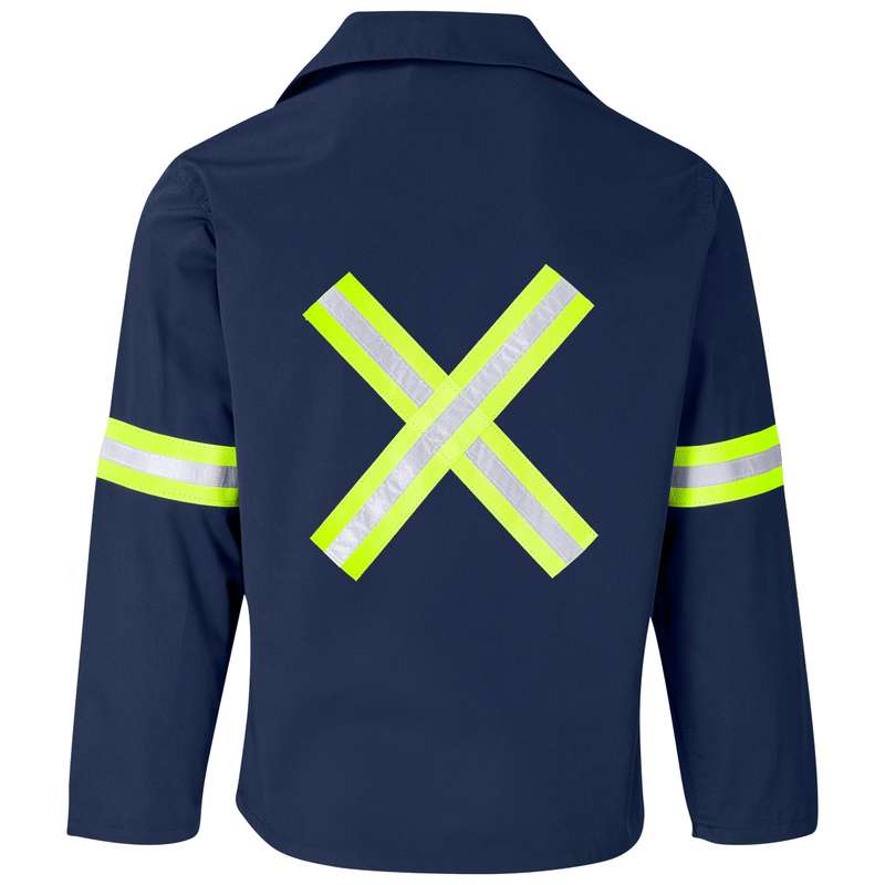 Site Premium Poly Cotton Jacket - Reflective Arms & Back