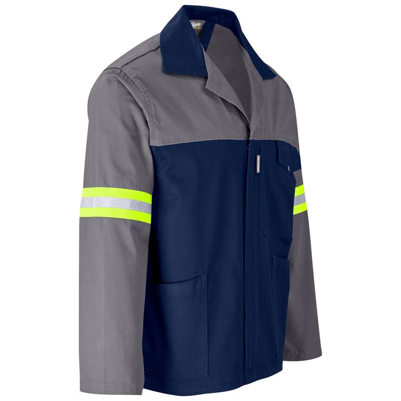 Site Premium Two-Tone Poly Cotton Jacket -Reflective Arms & Back