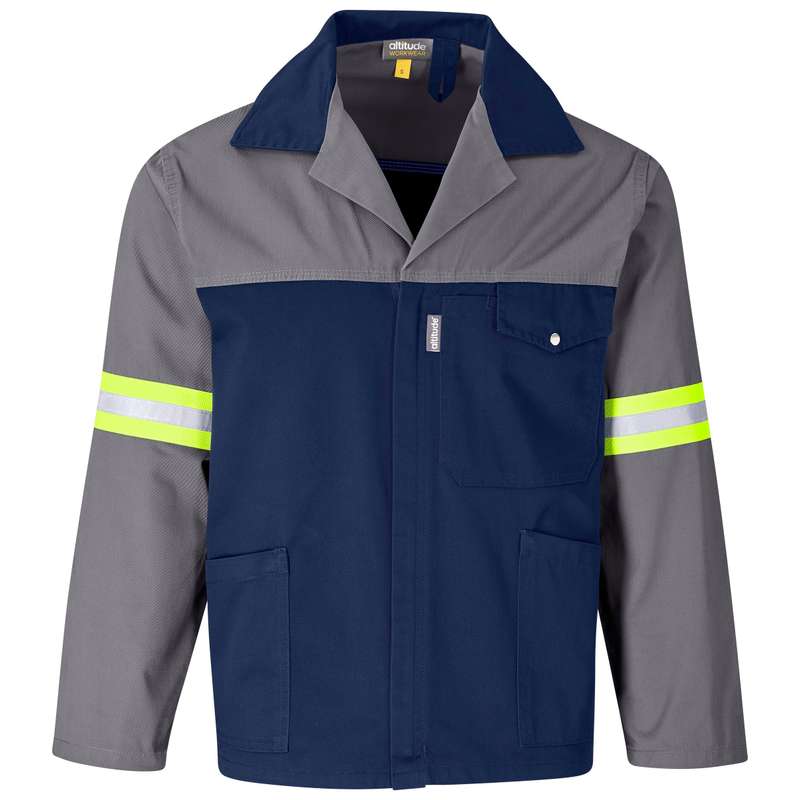 Site Premium Two-Tone Poly Cotton Jacket -Reflective Arms & Back