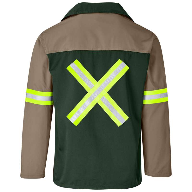 Site Premium Two-Tone Poly Cotton Jacket -Reflective Arms & Back