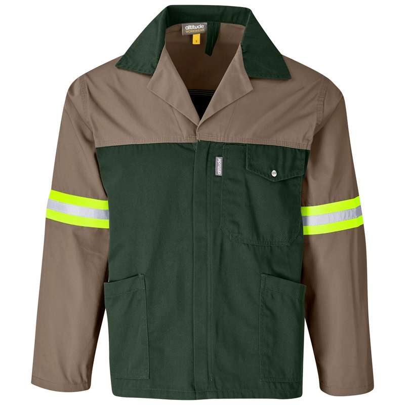 Site Premium Two-Tone Poly Cotton Jacket -Reflective Arms & Back