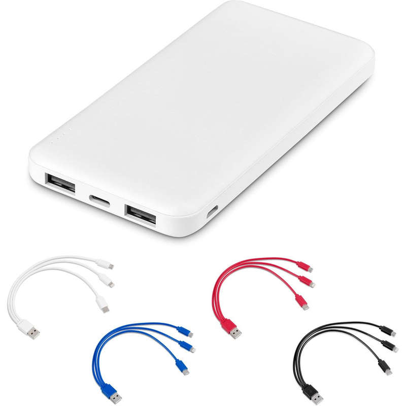 Kingpin White 10 Compact Power Bank  10,000mAh