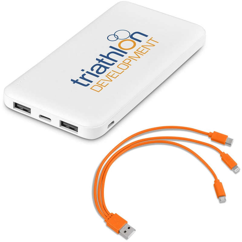 Kingpin White 10 Compact Power Bank  10,000mAh