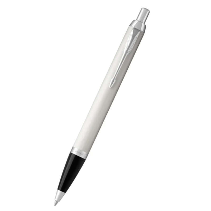 PARKER IM Ball Pen Medium Nib Blue Ink - Stainless Steel Chrome Trim