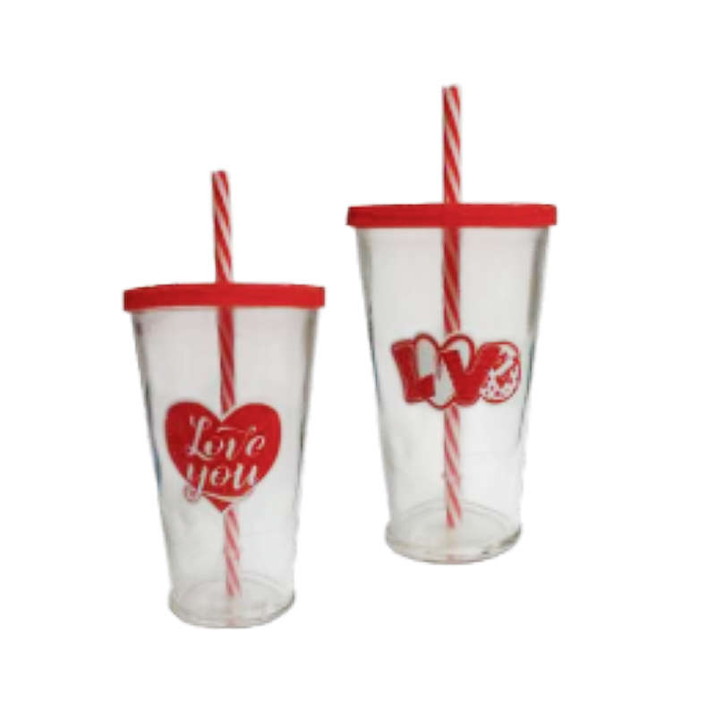Tumbler with Lid and Straw