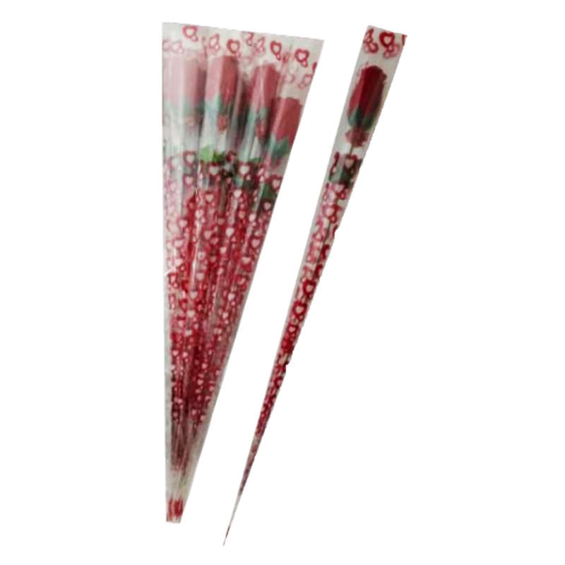 Red Rose Pack of 12 in Sleeve (65cm long)