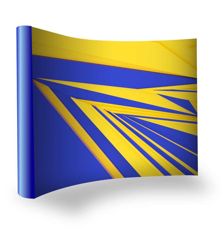 Curved Bannerwall with Wings 3.5 x 2.25m, Print Only