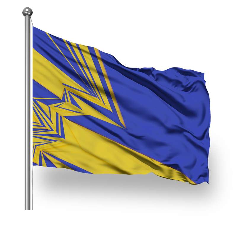 ScreenFlex Printed Flag, 900mm x 600mm, single sided, with rope and toggle