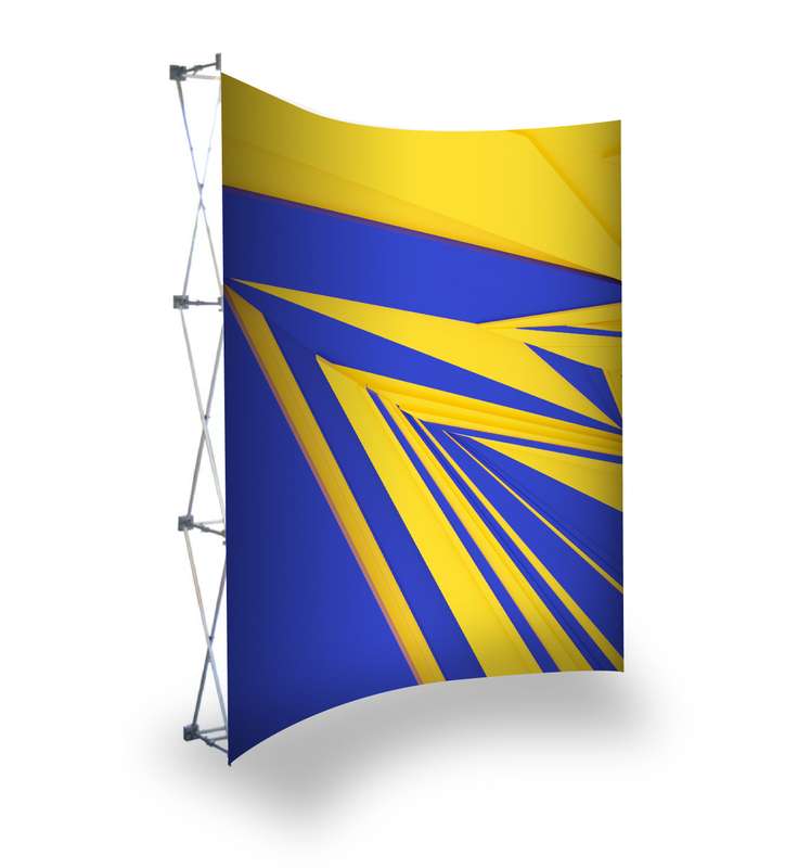 Curved Bannerwall 2.15 x 2.25m, Supplied Complete